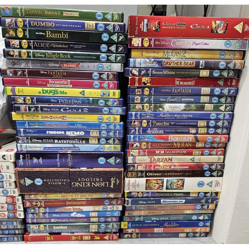 50 DISNEY KIDS DVDS FAST UK POST CHEAP DVDS GREAT FOR RESALE OR TO WATCH